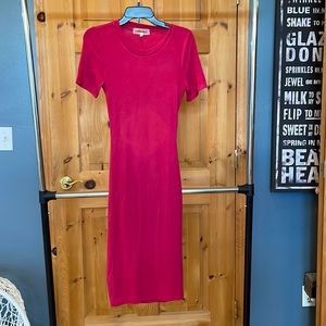 Raspberry Cut Out Backed Dress